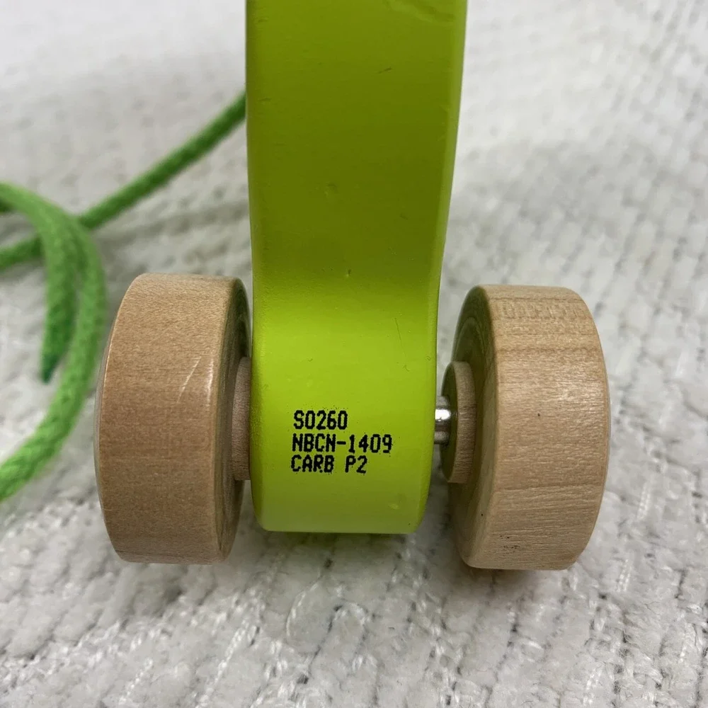 Hape Walk Along-Pull Along Wooden Turtle‎ Toy Rare HTF